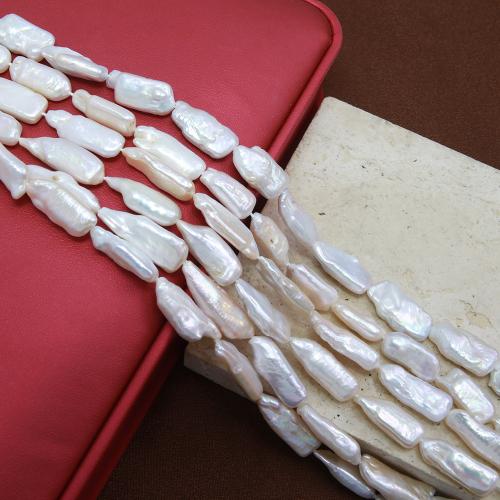 Baroque Cultured Freshwater Pearl Beads, fashion jewelry & DIY, white, Length about 10-11mm Approx 38 cm 