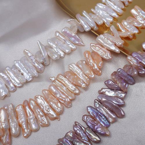 Biwa Cultured Freshwater Pearl Beads, fashion jewelry & DIY Length about 18-25mm Approx 38 cm [