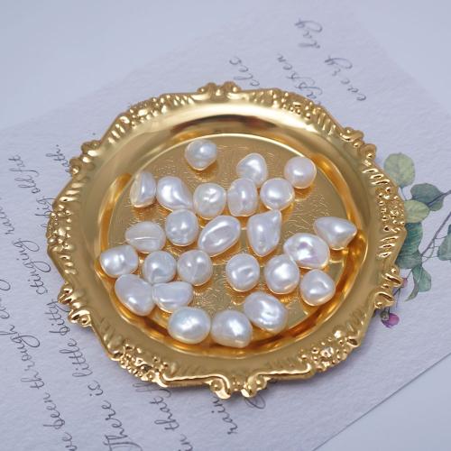 Baroque Cultured Freshwater Pearl Beads, fashion jewelry & DIY & no hole, white 