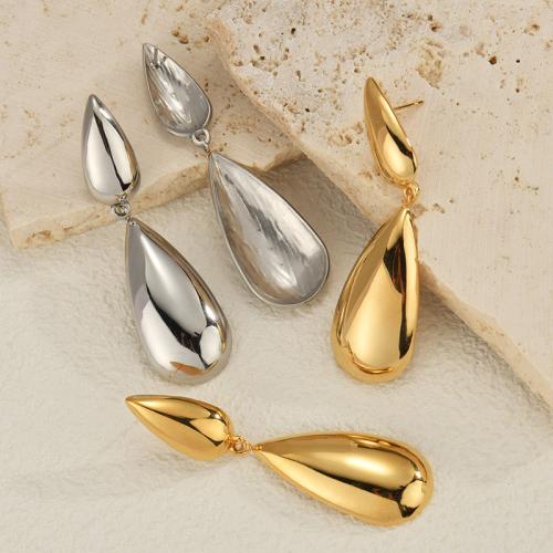 Stainless Steel Drop Earring, 304 Stainless Steel, Teardrop, fashion jewelry & for woman 57mm 