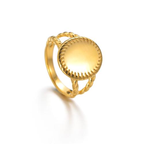 Edelstahl Fingerring, 304 Edelstahl, 18K vergoldet, Modeschmuck & für Frau, goldfarben, verkauft von PC