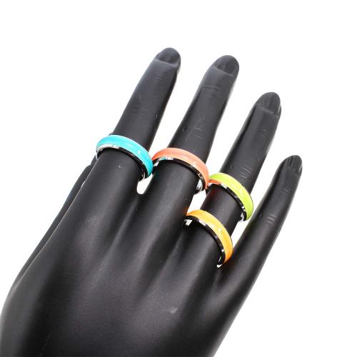 Stainless Steel Finger Ring, 304 Stainless Steel, plated, fashion jewelry mixed colors, Box 