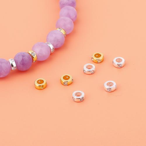 Perles intercalaires en argent , argent sterling 925, DIY & pavé de micro zircon, plus de couleurs à choisir, Vendu par PC