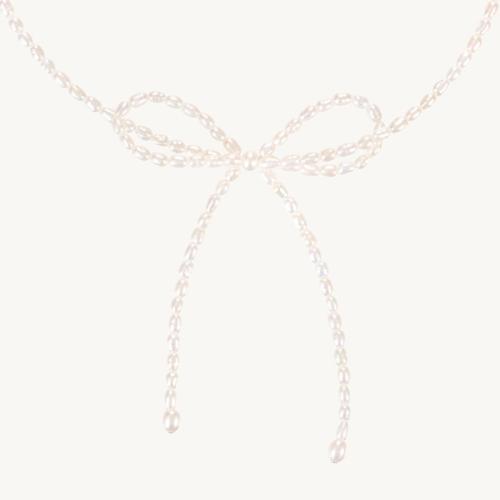 Titanium Steel Jewelry Necklace, with Plastic Pearl, for woman, white Approx 41-50 cm 