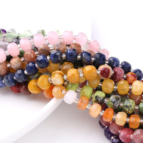 Single Gemstone Beads, Natural Stone, Rondelle, fashion jewelry & DIY & faceted Approx [
