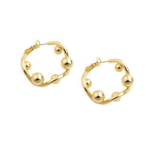 Brass Hoop Earring, fashion jewelry & for woman 