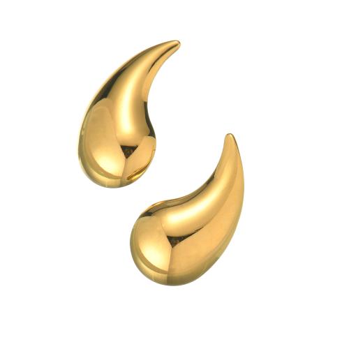 Edelstahl Stud Ohrring, 304 Edelstahl, 18K vergoldet, Modeschmuck & für Frau, goldfarben, 18x32mm, verkauft von Paar