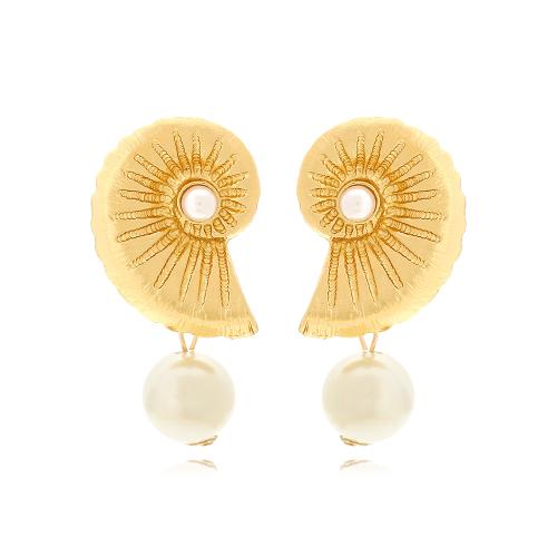 Kunststoff Perle Zink Legierung Ohrring, Zinklegierung, mit Kunststoff Perlen, plattiert, Modeschmuck, keine, 25x56mm, verkauft von Paar