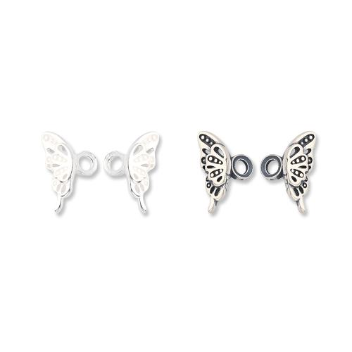 Sterling Silver Spacer Beads, 925 Sterling Silver, Butterfly, DIY 