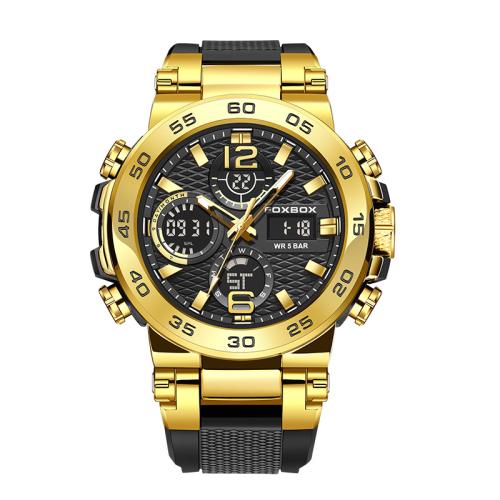 Men Wrist Watch, Glass, with Silicone, Life water resistant & fashion jewelry & Chinese movement & multifunctional & for man Approx 24 cm 