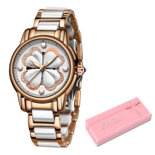 Women Wrist Watch, Glass, Life water resistant & fashion jewelry & Chinese movement & for woman Approx 19 cm 