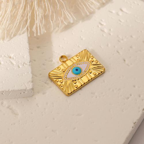 Fashion Evil Eye Pendant, 304 Stainless Steel, fashion jewelry & for woman, golden [