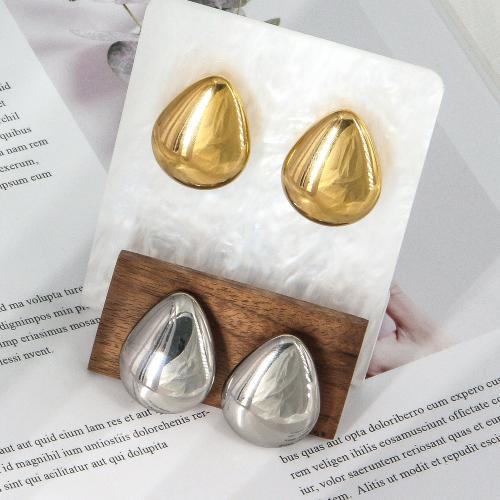 Stainless Steel Stud Earring, 304 Stainless Steel, Teardrop, Vacuum Ion Plating, fashion jewelry & for woman [
