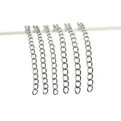 Stainless Steel Extender Chain, 304 Stainless Steel, DIY original color, Approx 