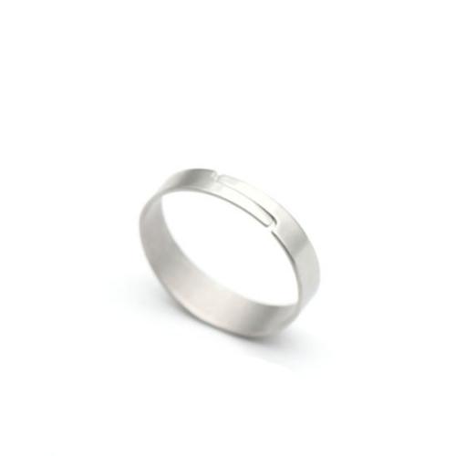 Stainless Steel Finger Ring, 304 Stainless Steel, Donut, polished, DIY original color, Approx 