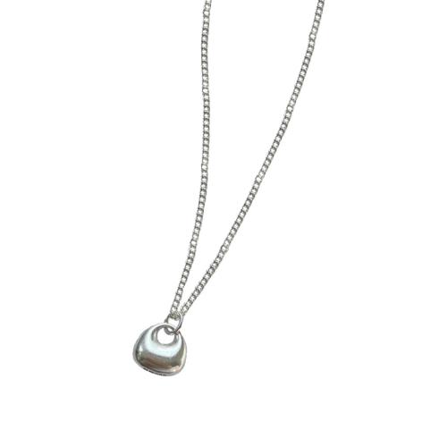 Collar de la joyería de plata esterlina, plata de ley 925, para mujer, color de platina, longitud:aproximado 41-50 cm, Vendido por UD