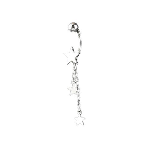 Brass Drop Earring, plated, for woman, platinum color 