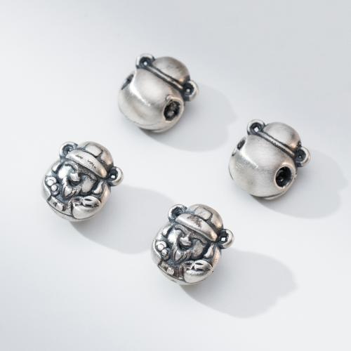 Sterling Silver Spacer Beads, 925 Sterling Silver, God of Wealth, vintage & DIY Approx 2.5mm 