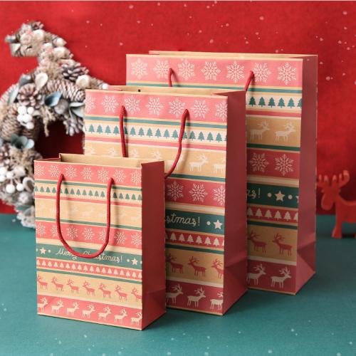 Рождественский мешок подарка, бумага, различные модели для выбора, Много цветов для выбора продается PC