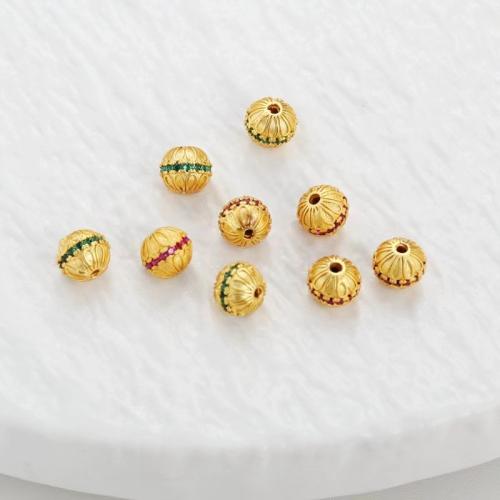 Perles zircon Micro Pave cubes, laiton, Placage de couleur d'or, DIY & pavé de micro zircon, plus de couleurs à choisir Vendu par PC