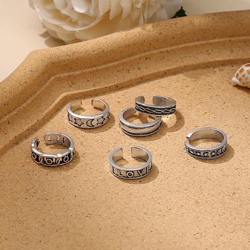 Zinklegierung Zehe Ring, 6 Stück & Modeschmuck & verschiedene Stile für Wahl & für Frau, originale Farbe, verkauft von setzen