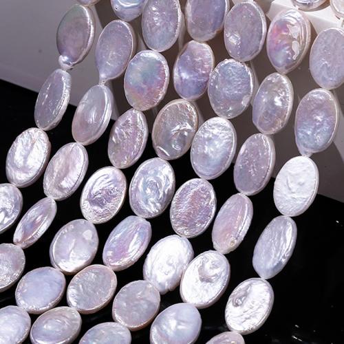 Coin Cultured Freshwater Pearl Beads, Baroque, DIY, white [