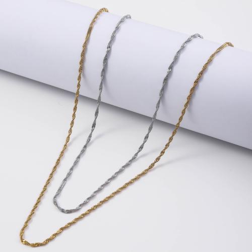 Stainless Steel Chain Necklace, 304 Stainless Steel, with 5cm extender chain, fashion jewelry & for woman 2.2mm Approx 45 cm 