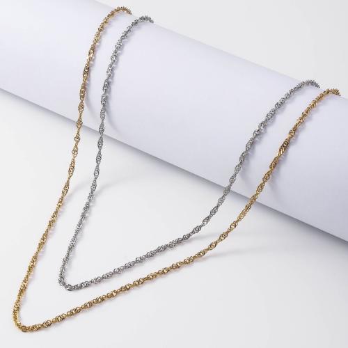 Stainless Steel Chain Necklace, 304 Stainless Steel, with 5cm extender chain, fashion jewelry & for woman 2.5mm Approx 45 cm 