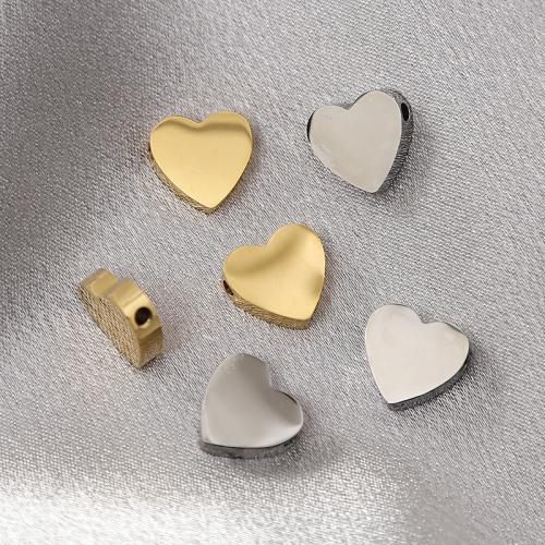 Edelstahl Perlen, 304 Edelstahl, Herz, DIY, keine, 12x11mm, verkauft von PC
