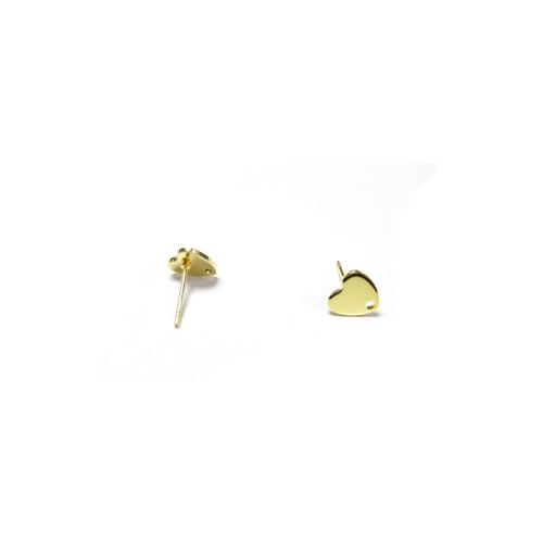 Stainless Steel Earring Stud Component, 304 Stainless Steel, Heart, Vacuum Ion Plating, DIY Approx 