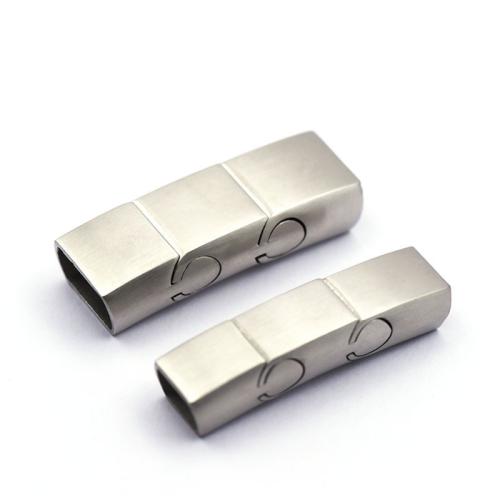 Rechteck Edelstahl Magnetverschluss, 304 Edelstahl, Vakuum-Ionen-Beschichtung, DIY, keine, 10PCs/Tasche, verkauft von Tasche