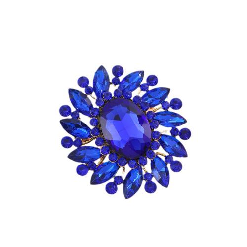 Zinc Alloy Jewelry Brooch, with Crystal, plated, for woman 