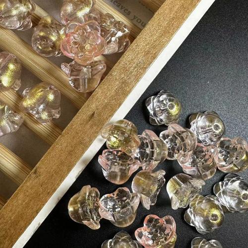 Pflanze Lampwork Perlen, Einbrennlack, DIY, keine, 11x8mm, ca. 100PCs/Tasche, verkauft von Tasche