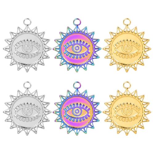Stainless Steel Pendants, 304 Stainless Steel, Sun, Vacuum Ion Plating, fashion jewelry & DIY 