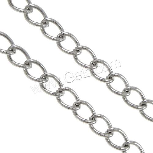 Stainless Steel Oval Chain, twist oval chain, original color [