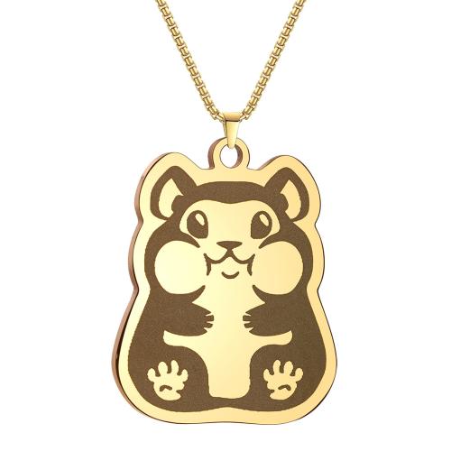 Stainless Steel Jewelry Necklace, 316L Stainless Steel, hamster, fashion jewelry & for woman Approx 60 cm 