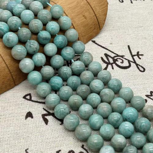 Amazonit Perlen, rund, poliert, Modeschmuck & DIY & verschiedene Größen vorhanden, gemischte Farben, Länge:ca. 35-40 cm, verkauft von Strang