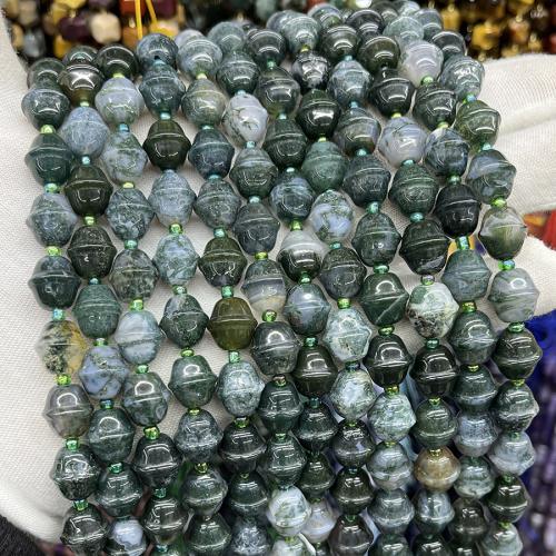 Natural Moss Agate Beads, fashion jewelry & DIY, mixed colors Approx 38 cm 