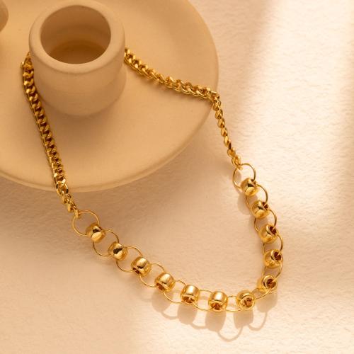 Zink Legierung Halskette, Zinklegierung, mit Verlängerungskettchen von 2.76 Inch, Modeschmuck & für Frau, Goldfarbe, Länge:13.78 ZollInch, verkauft von PC