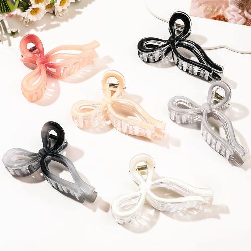 Hair Claw Clips, Plastic, Bowknot, for woman & enamel 