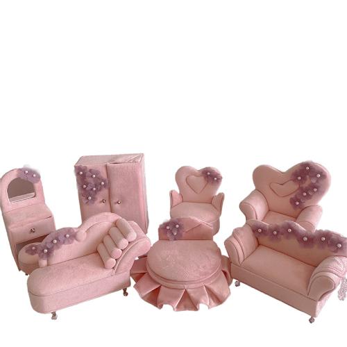 Multifunctional Jewelry Box, Velveteen, with Plastic Pearl, dustproof pink 