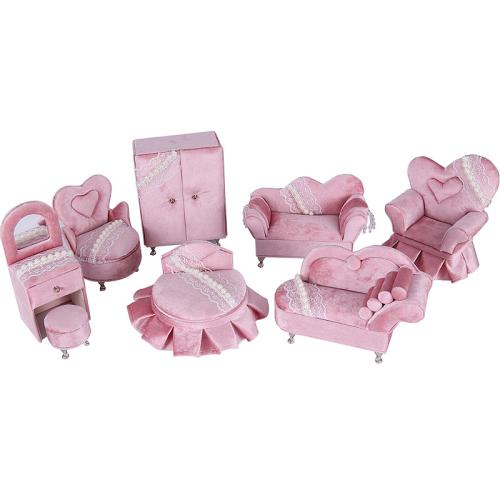 Boîte à bijoux multifonctions, velours de coton, avec lacet & perle de plastique, Anti-poussière & styles différents pour le choix, rose, Vendu par PC