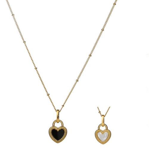 Shell Zinc Alloy Necklace, with Shell, fashion jewelry & for woman, golden Approx 45 cm 