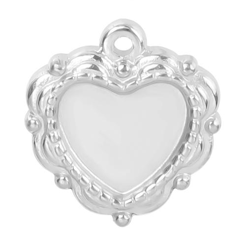 Stainless Steel Pendant Setting, 304 Stainless Steel, Heart, Vacuum Ion Plating, fashion jewelry & DIY 