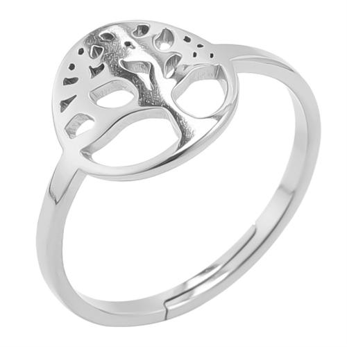 Stainless Steel Finger Ring, 304 Stainless Steel, Flat Round, Vacuum Ion Plating, fashion jewelry & Unisex & hollow US Ring 