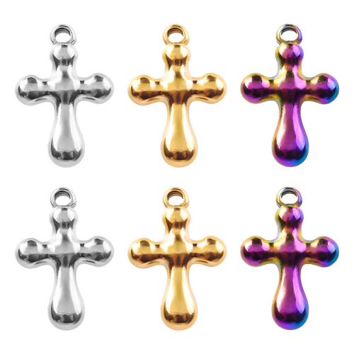 Stainless Steel Cross Pendants, 304 Stainless Steel, Vacuum Ion Plating, fashion jewelry & DIY [