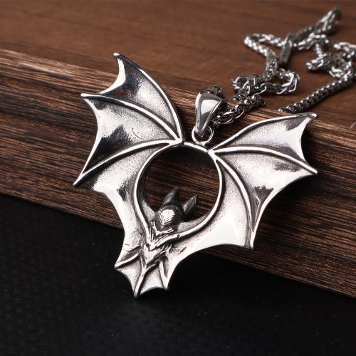 Stainless Steel Jewelry Necklace, 304 Stainless Steel, Bat, fashion jewelry & Unisex original color Approx 60 cm 