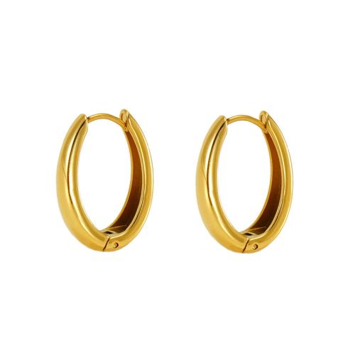 Edelstahl Baumeln Ohrring, 304 Edelstahl, 18K vergoldet, Modeschmuck & für Frau, goldfarben, 17x23mm, verkauft von Paar