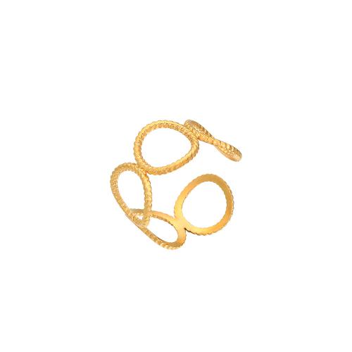 Кольцо из нержавеющей стали, Нержавеющая сталь 304, ювелирные изделия моды & Женский, Золотой, продается PC
