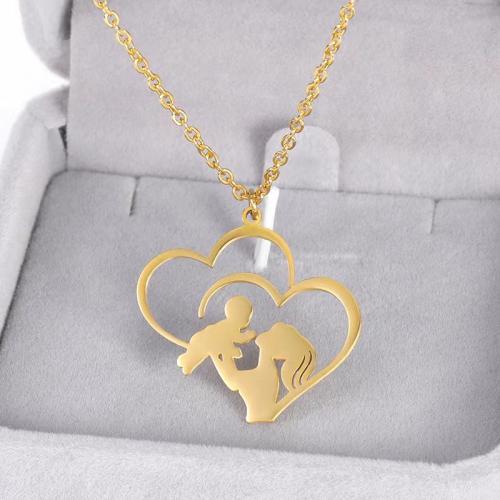 Stainless Steel Jewelry Necklace, 304 Stainless Steel, with 5CM extender chain, Heart, plated, for woman cm 